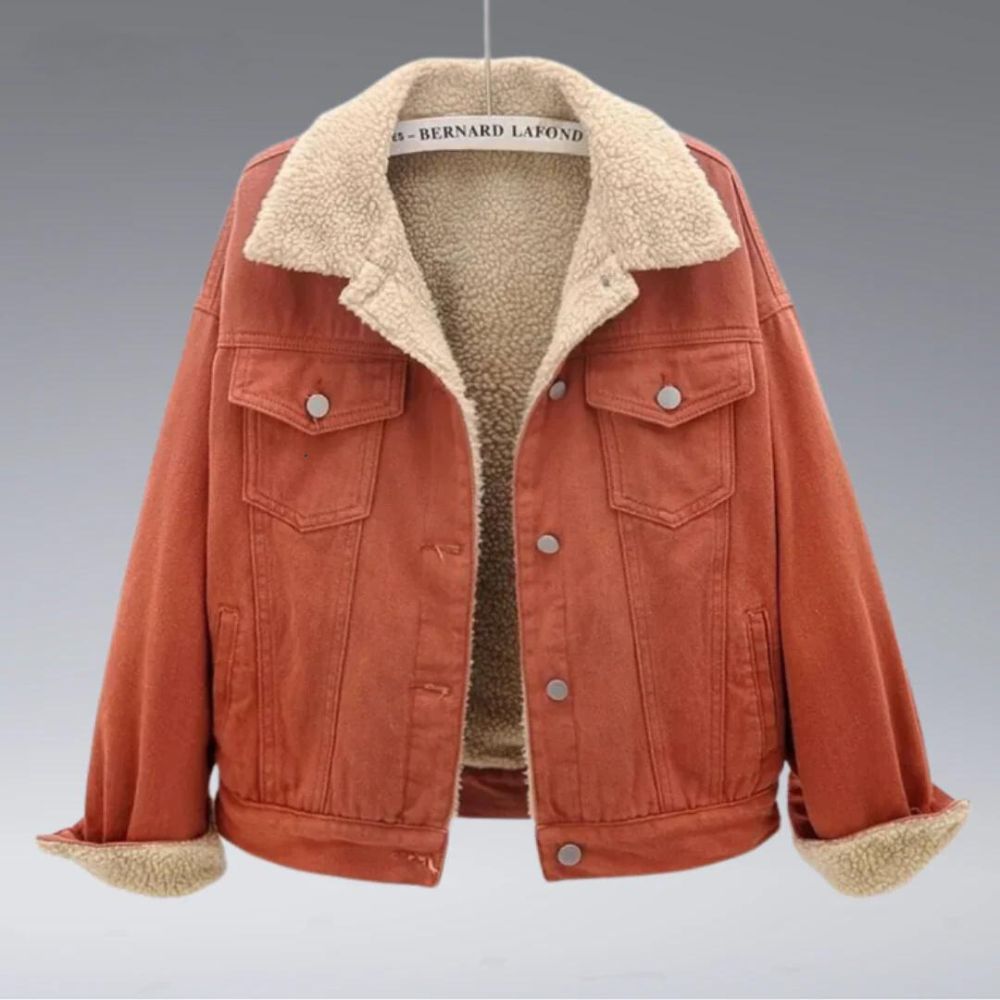 Denim Winter Jacket For Women Anelie By Streetwave Warm Sherpa Lined Cozy Durable Outerwear