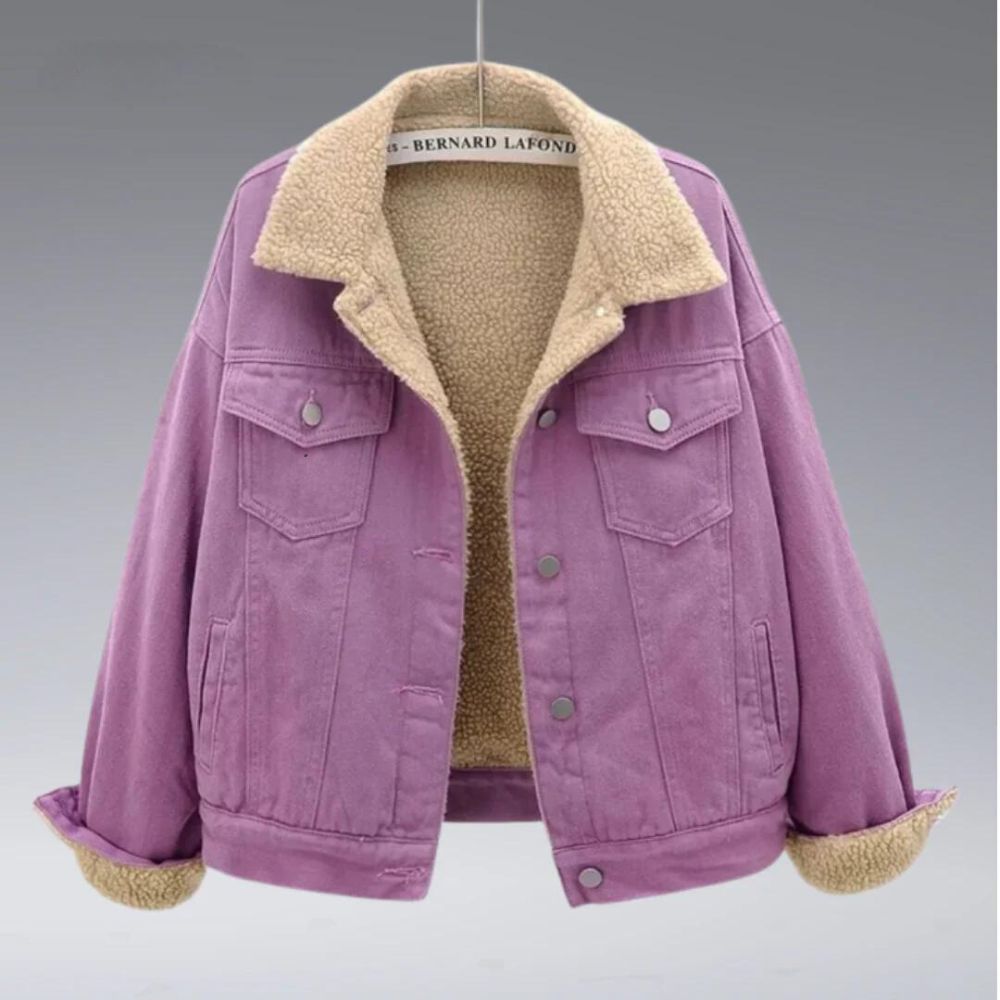 Denim Winter Jacket For Women Anelie By Streetwave Warm Sherpa Lined Cozy Durable Outerwear