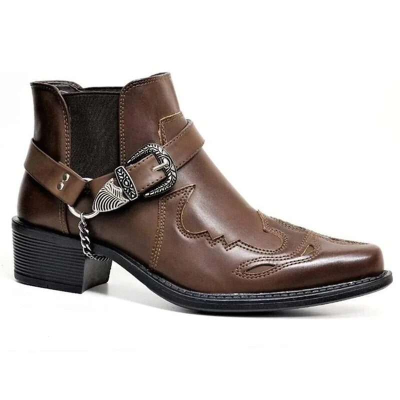 Street Wave Leather Motorcycle Boots For Men With Reinforced Protection And Non Slip Sole