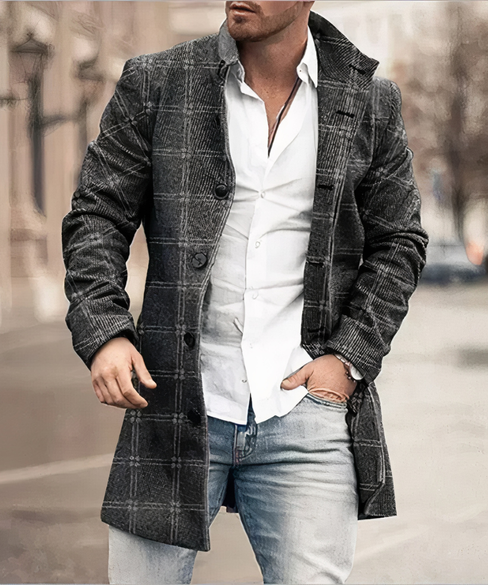 Street Wave Mens Trench Coat Timeless Style Premium Fabric Polyester Lining For Fashion Forward Men