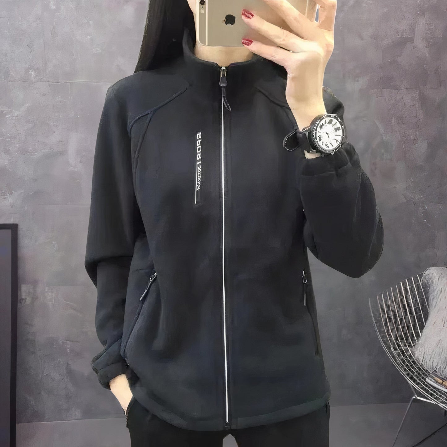 Street-wave Ava Fleece Jacket For Active Women Warm Breathable Lightweight With Zipped Pockets