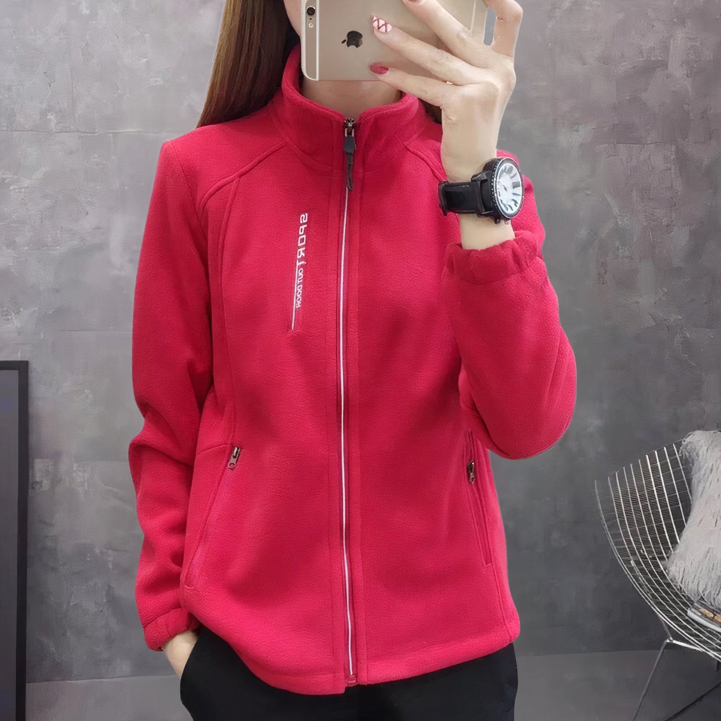 Street-wave Ava Fleece Jacket For Active Women Warm Breathable Lightweight With Zipped Pockets