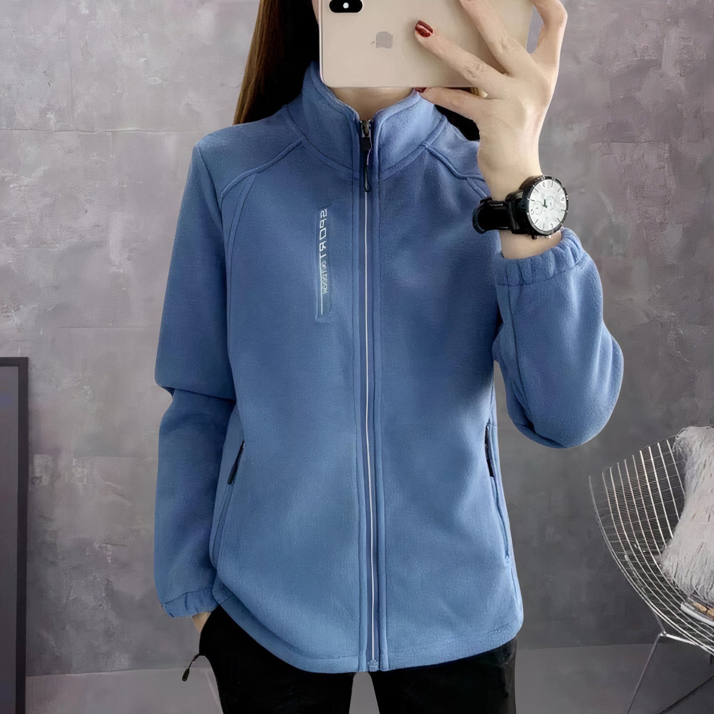 Street-wave Ava Fleece Jacket For Active Women Warm Breathable Lightweight With Zipped Pockets