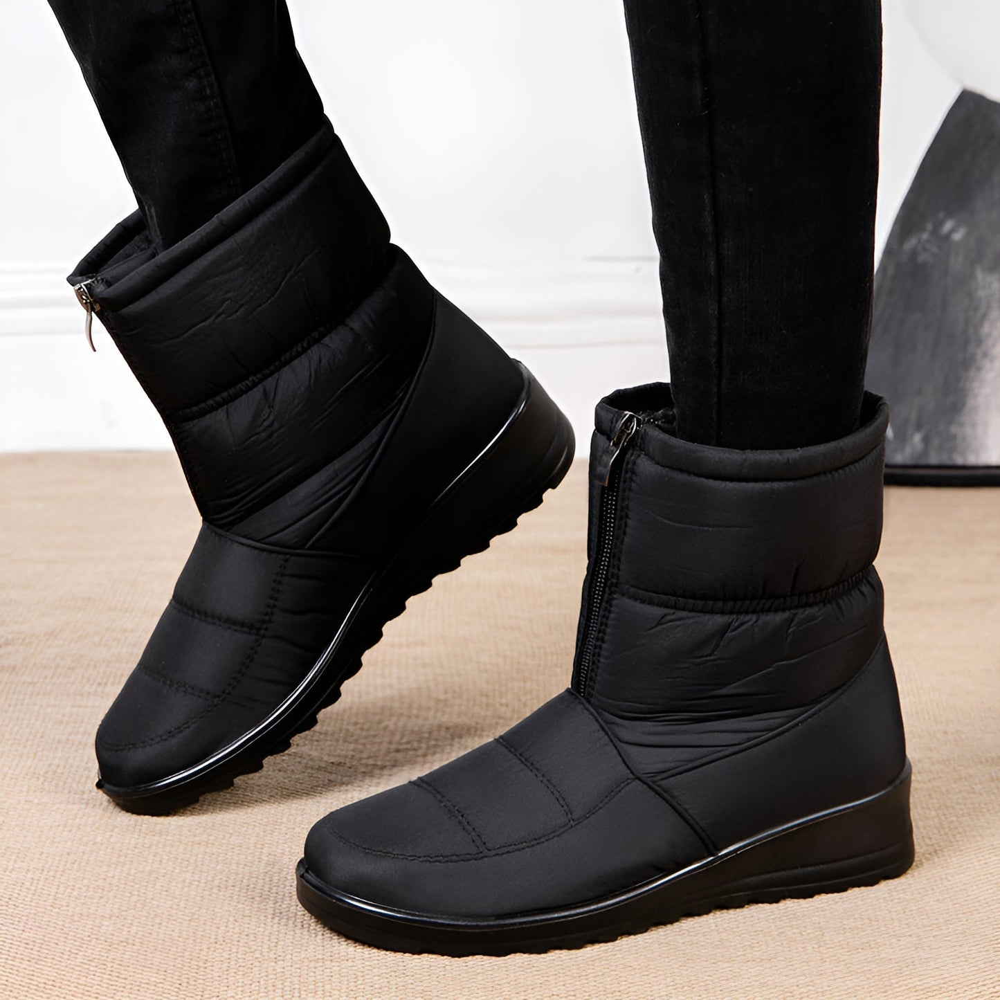 Streetwave Waterproof Winter Boots For Women With Plush Warm Lining For Cold Weather