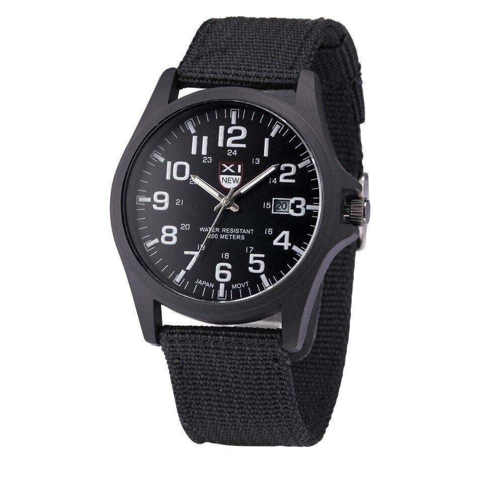 James Tactical Military Watch For Men Analog Display With Luminous Hands Durable Nylon Strap