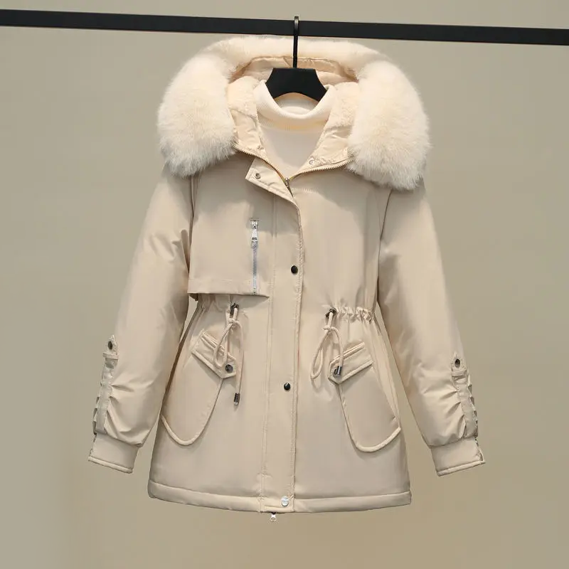 Streetwave Women Quilted Winter Jacket With Lux Fur Collar For Cold Weather Warmth