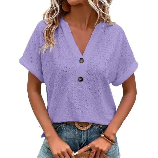 Isabella Women's V Neck Top With Relaxed Fit By Street-wave Stylish Comfort For Everyday Wear