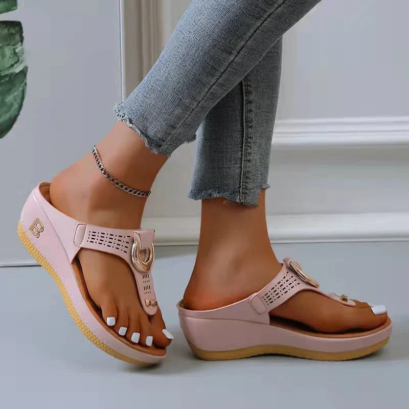 Street-Wave Adjustable Wedge Sandals for Women with Arch Support and Comfort