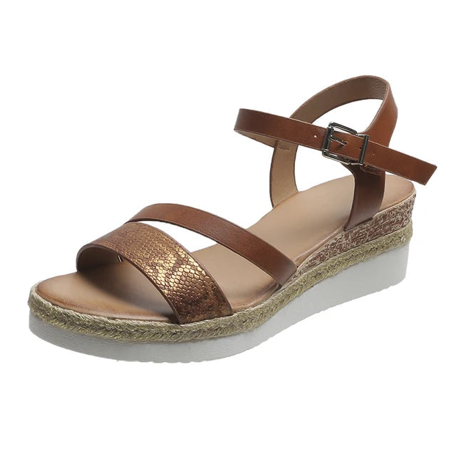 Street-Wave Adjustable Wedge Sandals Women All-Day Comfort