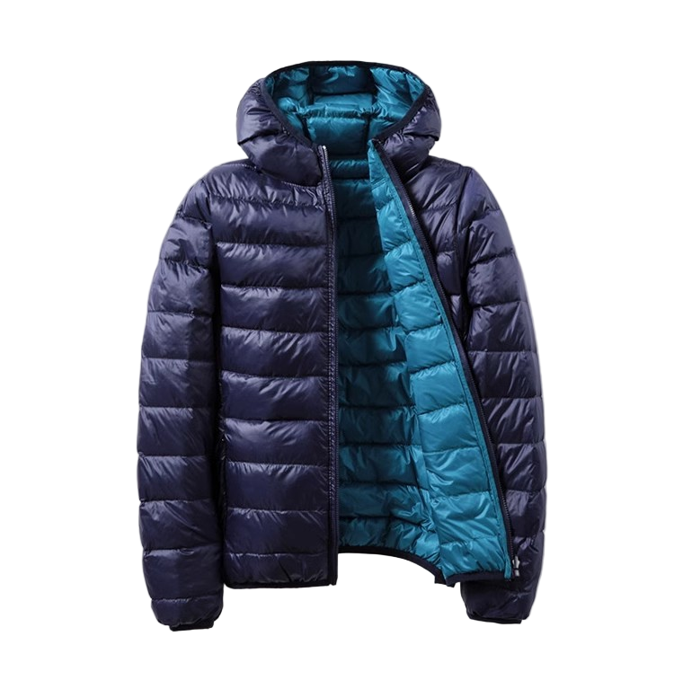 Street-wave Women's Reversible Puffer Jacket With Hood For Cold Weather Lightweight And Dual-Style