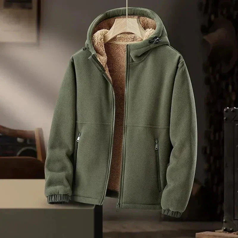 Alec Cashmere Fleece Hooded Jacket