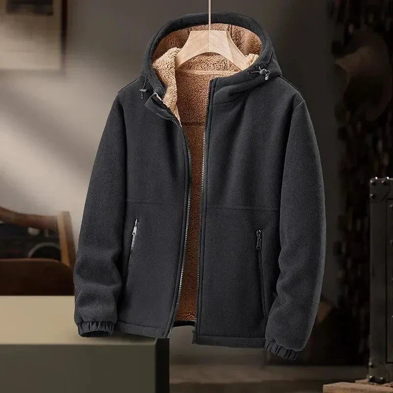 Alec Cashmere Fleece Hooded Jacket