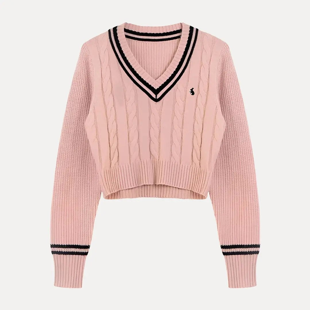 Alessandra Striped Trim Sweater