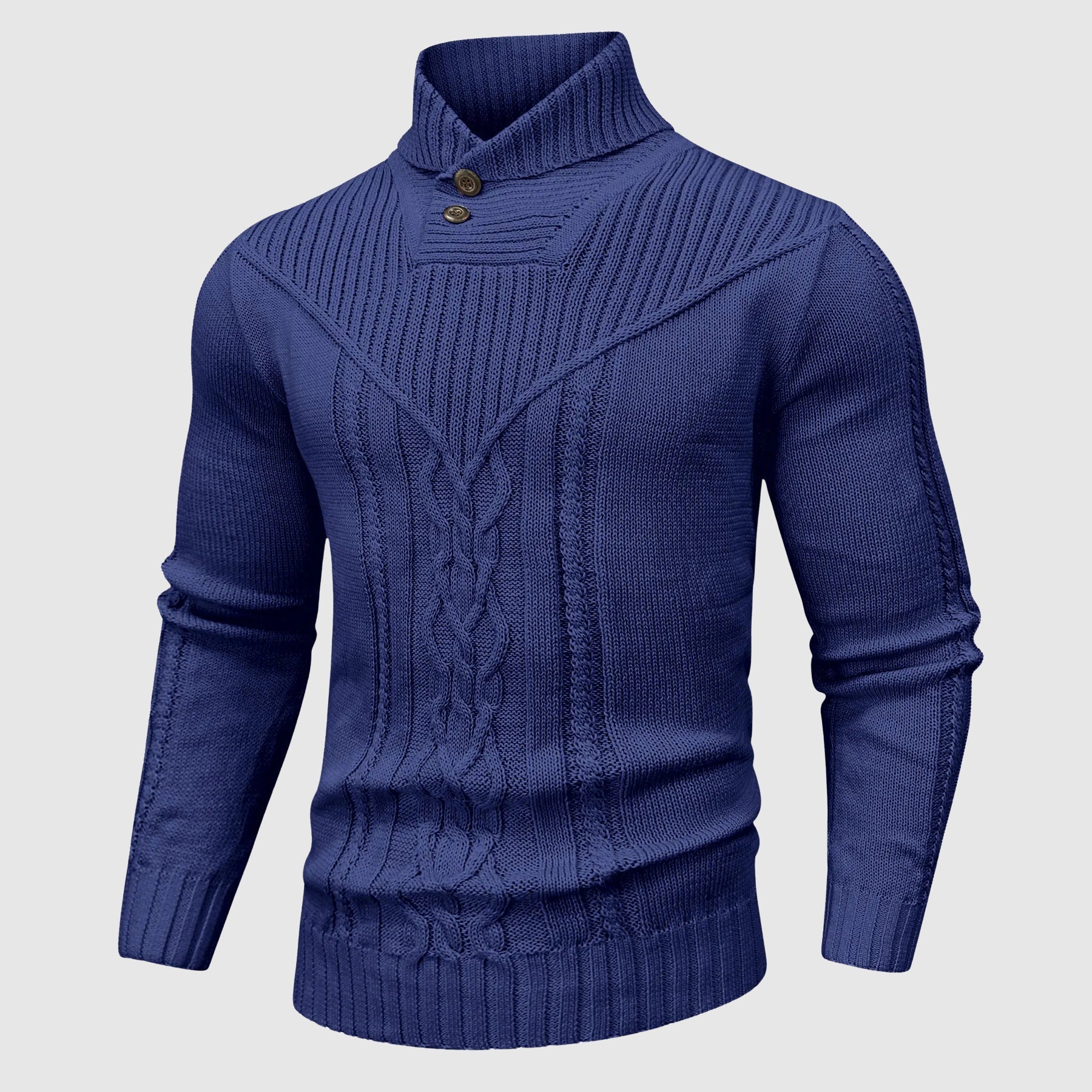 Alessandro Veneti Tailored Stand-Collar Pullover