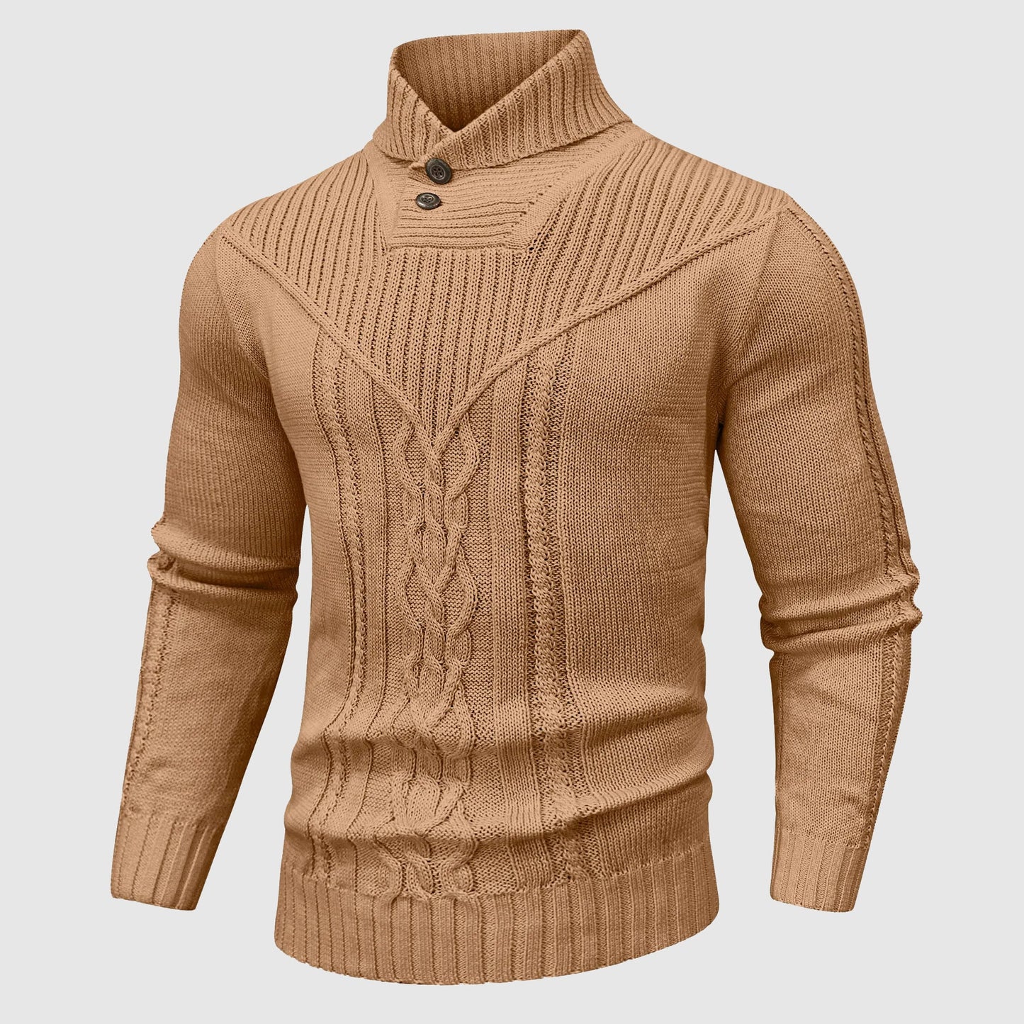 Alessandro Veneti Tailored Stand-Collar Pullover