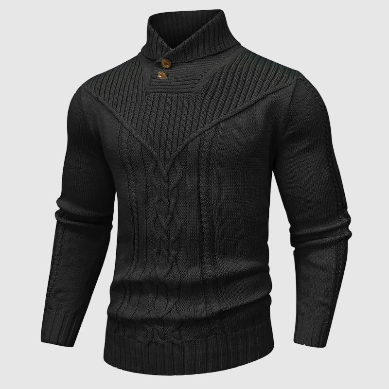 Alessandro Veneti Tailored Stand-Collar Pullover