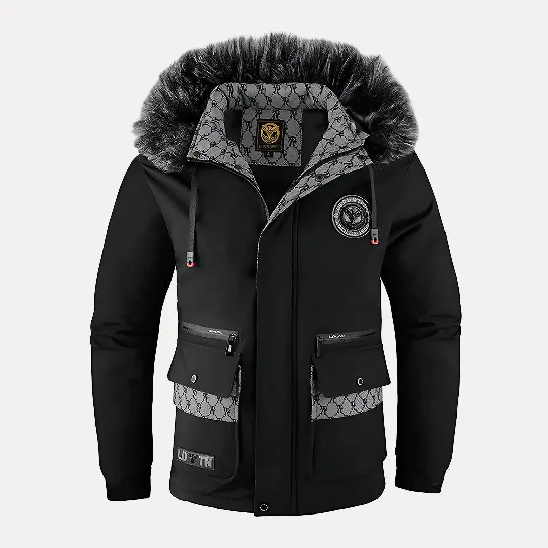 Mens Alpine Armor Insulated Down Jacket 900 Fill Power Fur Lined Winter Coat By Street-Wave