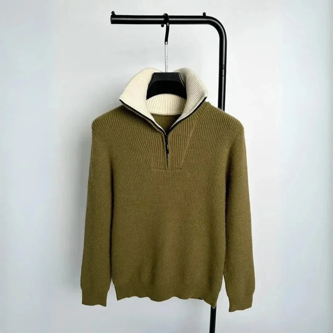 Alpine Quarter-Zip Knit Sweater