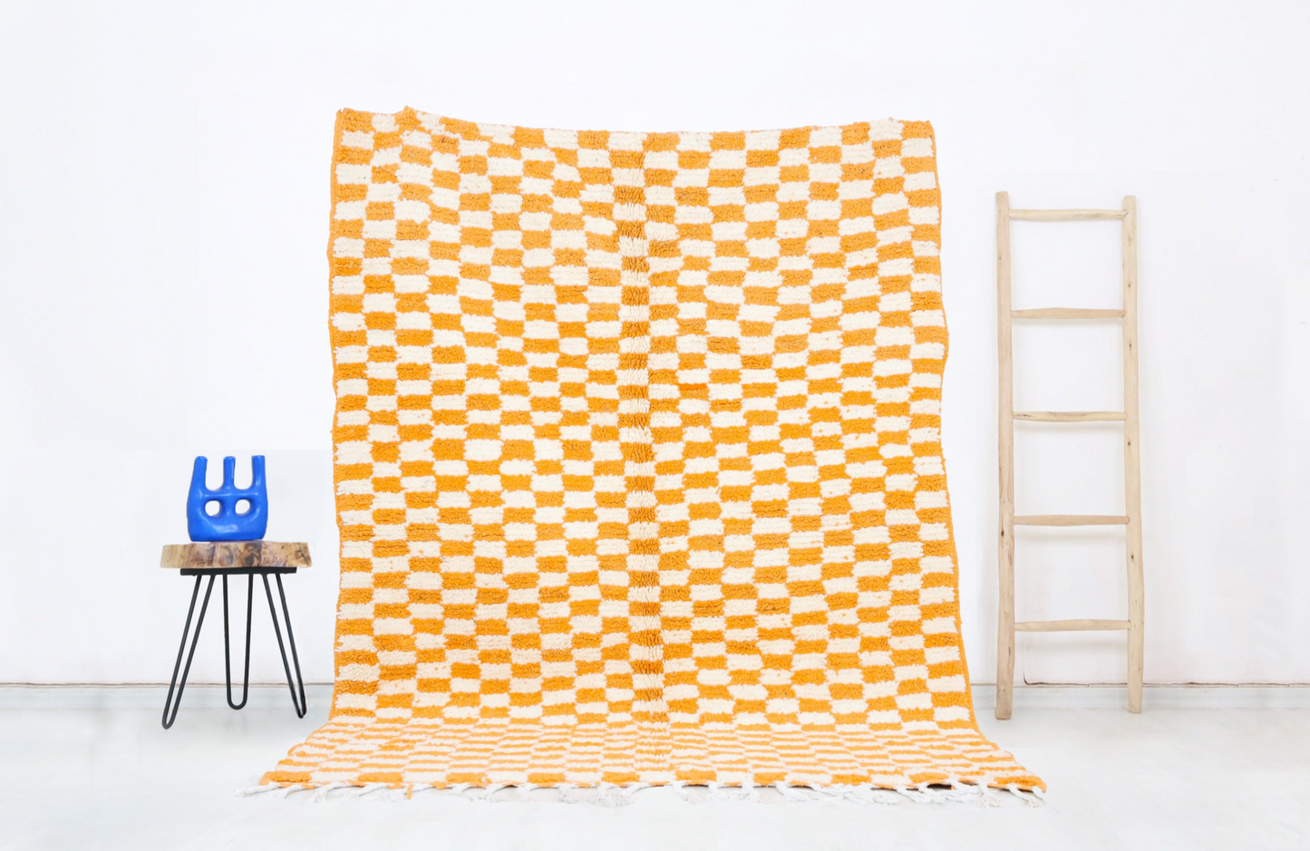 Anzar  Moroccan Checkered Rug 4'4" x 5'9" - Street-Wave