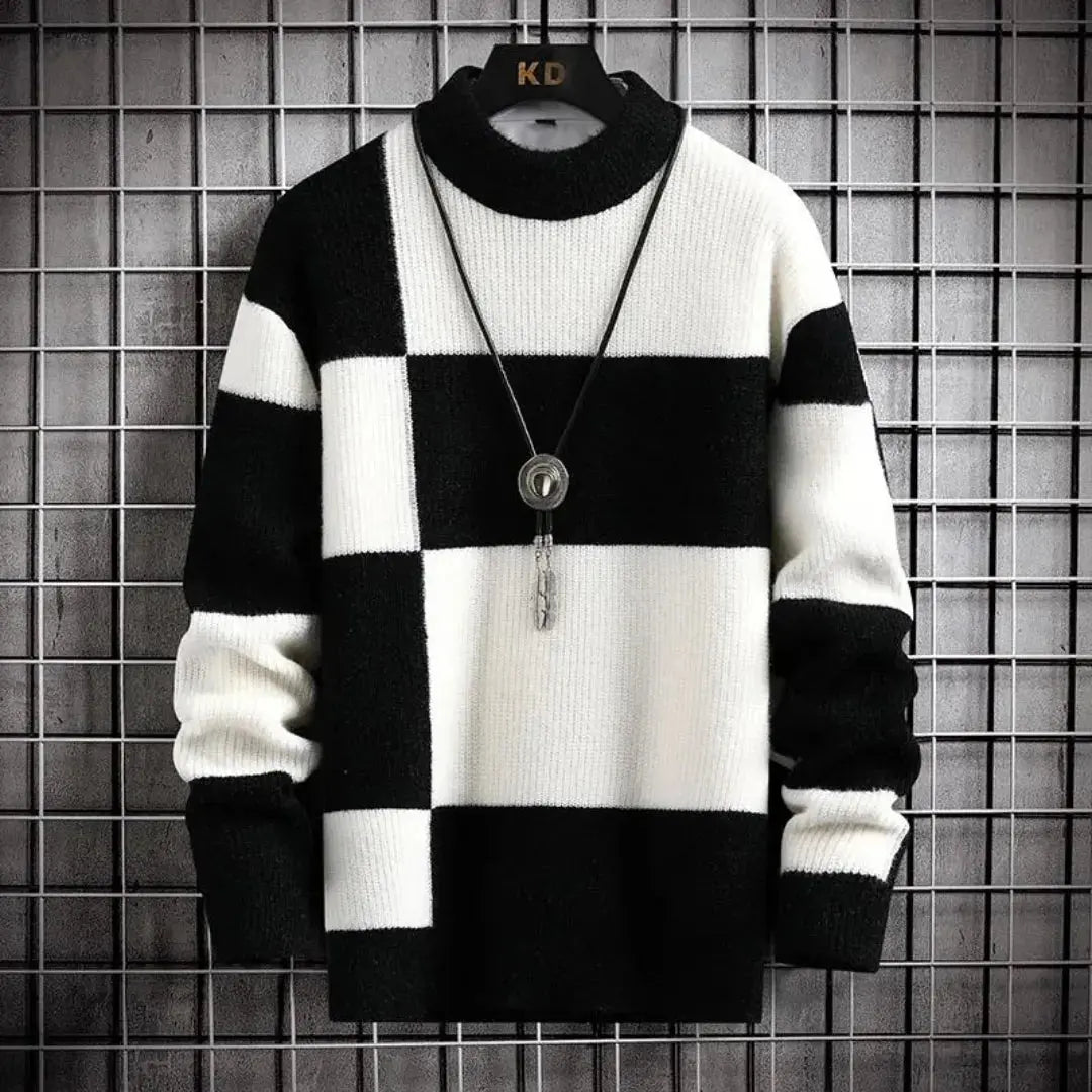 Street-Wave Apollo Monochrome Memento Crewneck Sweater With Relaxed Fit For Transitional Weather