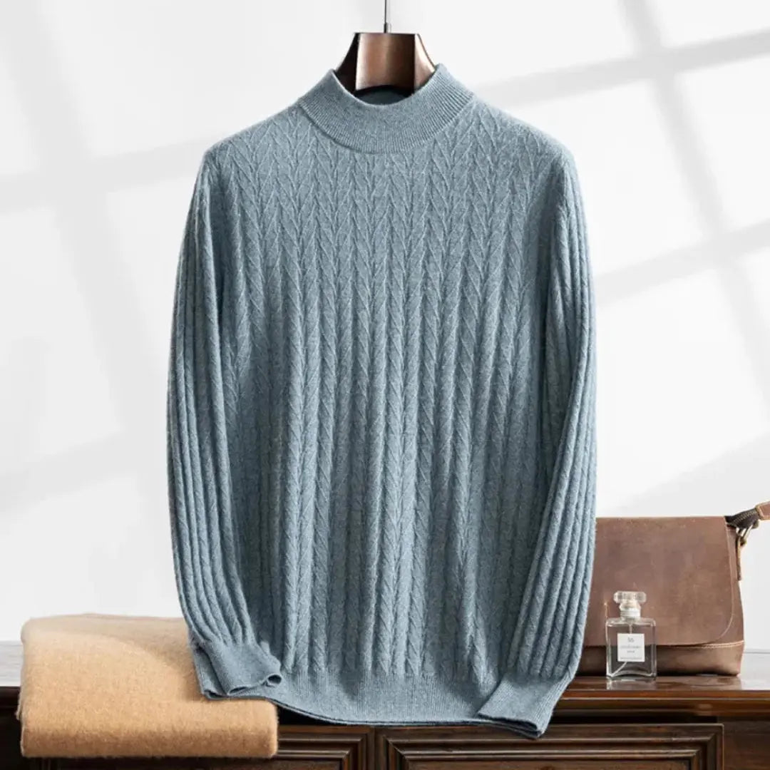 Waylynn Himalayan Cashmere Mock Turtleneck Unisex Comfort