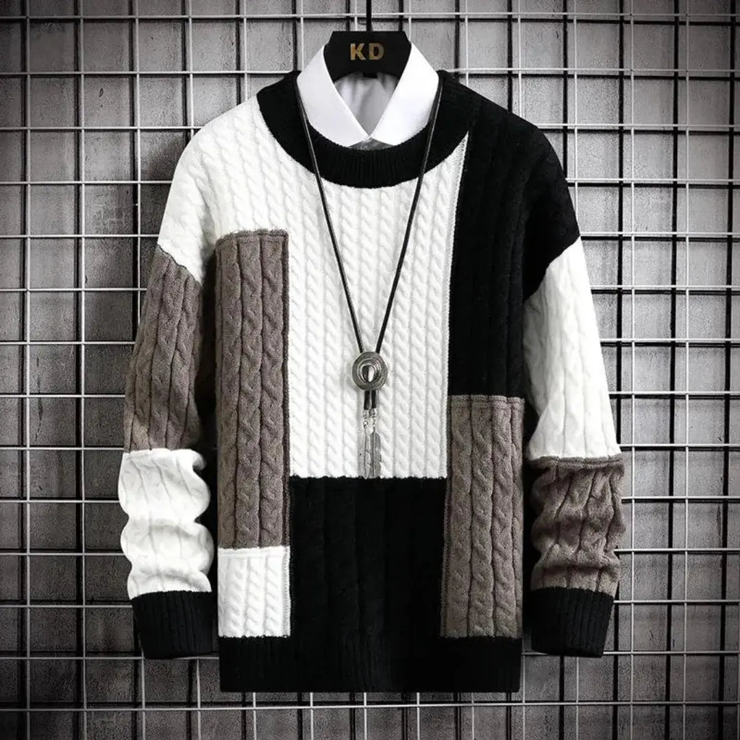 Apollo Regal Weave Relaxed Fit Sweater Street-Wave Cozy Soft Knit For Transitional Weather