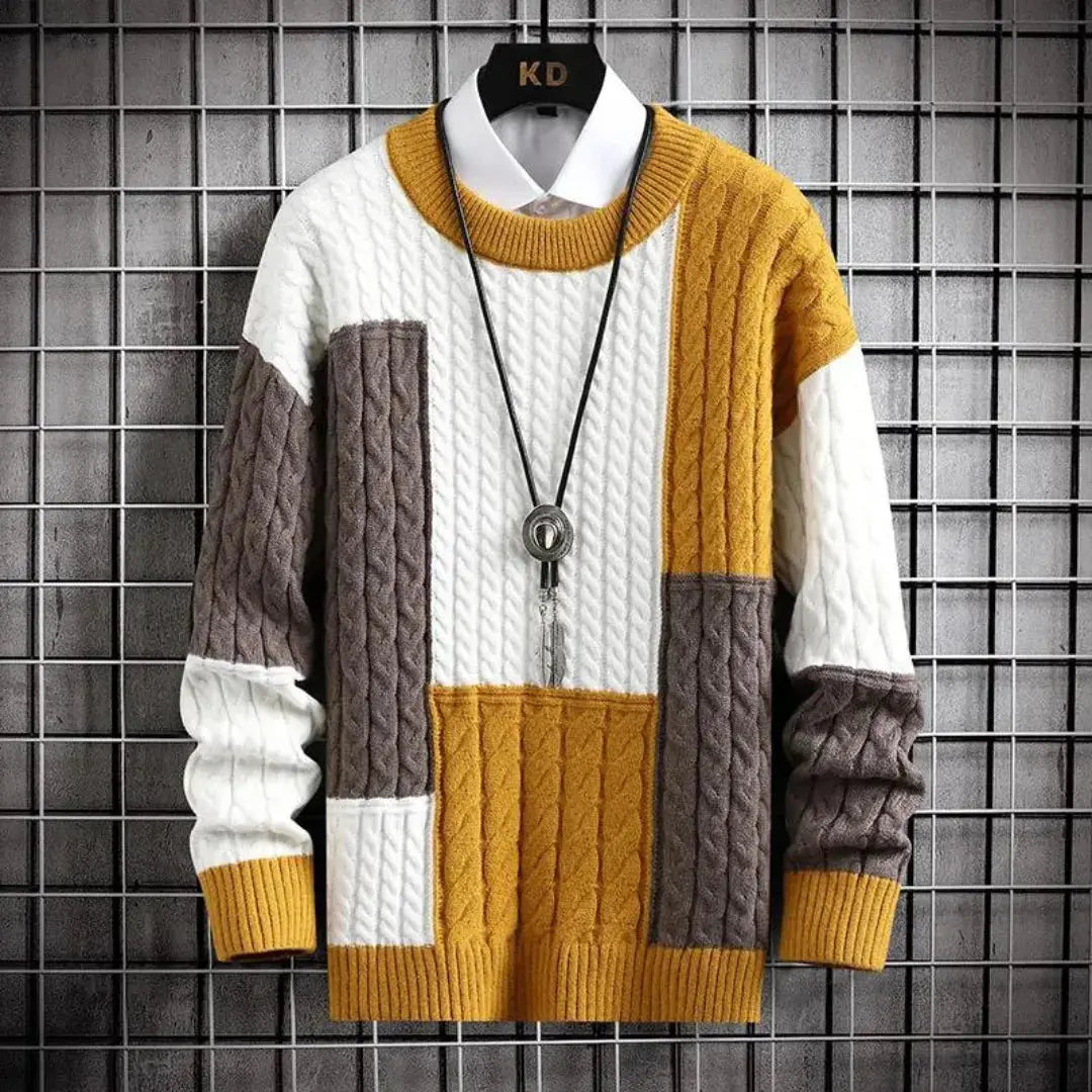 Apollo Regal Weave Relaxed Fit Sweater Street-Wave Cozy Soft Knit For Transitional Weather