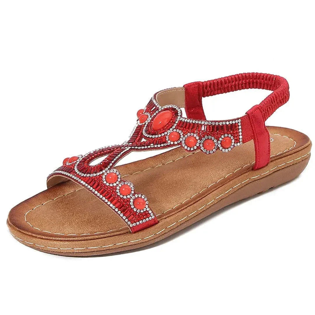 Beaded Slingback Flat Sandals Ariana Waylynn Sparkle Women
