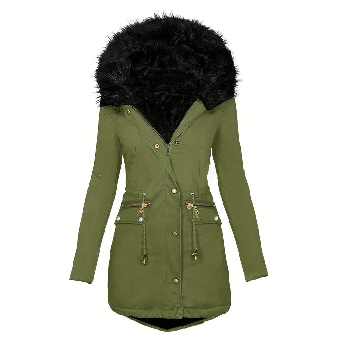 Streetwave Women Parka Jacket Warm Insulated With Fur Trim Hood Versatile Cozy Outerwear