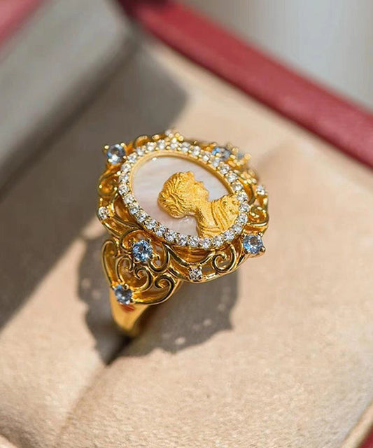 Bagues Art Gold en argent sterling et zircons surdorés - Street-Wave