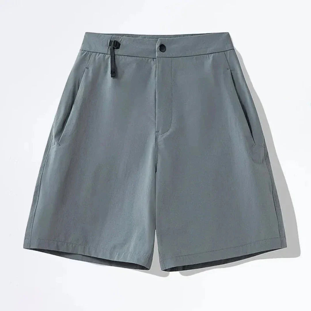 Ashton Quick Dry Active Shorts For Men Lightweight Nylon Spandex Blend Moisture Wicking Zippered Pocket
