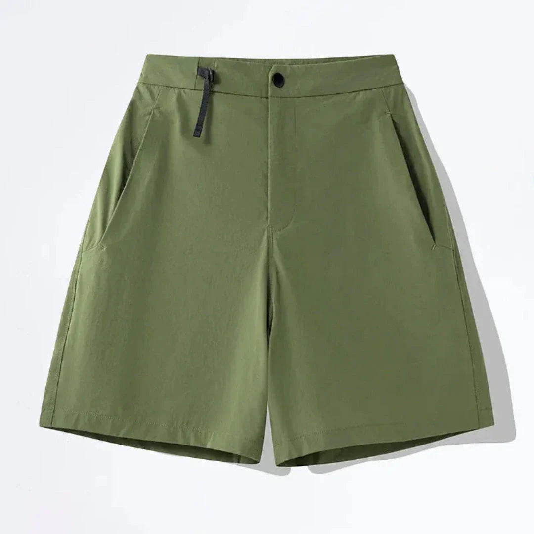 Ashton Quick Dry Active Shorts For Men Lightweight Nylon Spandex Blend Moisture Wicking Zippered Pocket