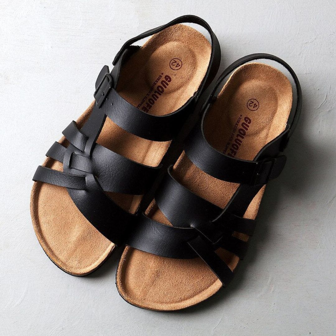 Atlas Leather Sandals For Men By Waylynn Premium Comfort