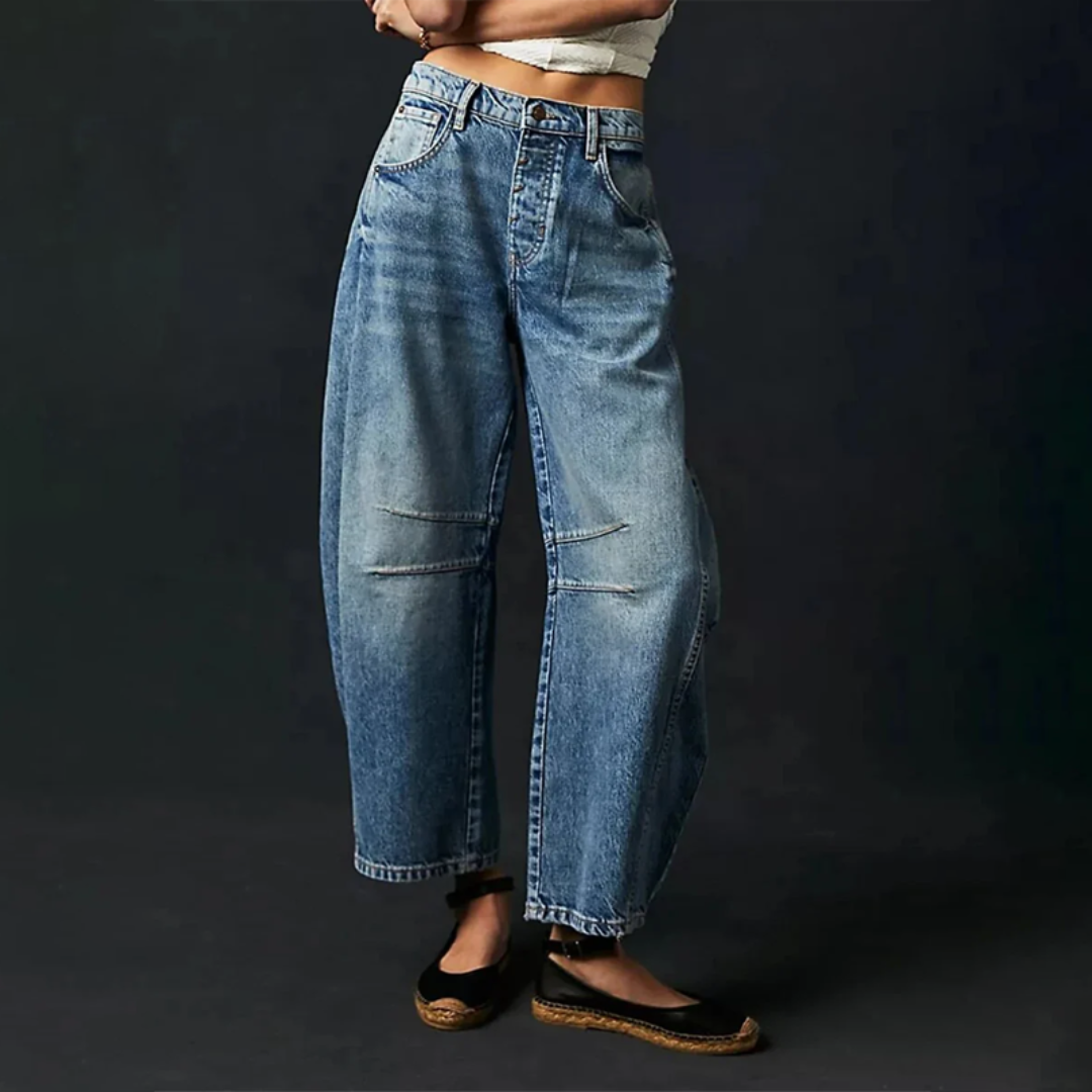 Aura Mid Waist Wide-Leg Comfort Jeans