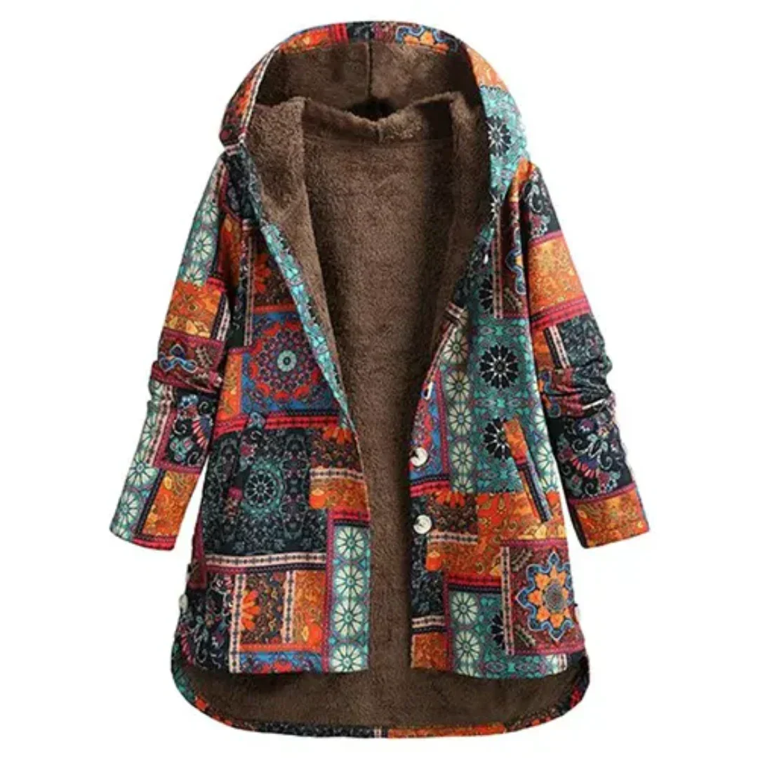 Streetwave Floral Hooded Jacket For Women Timeless Winter Warmth Cozy Comfort Bold Print