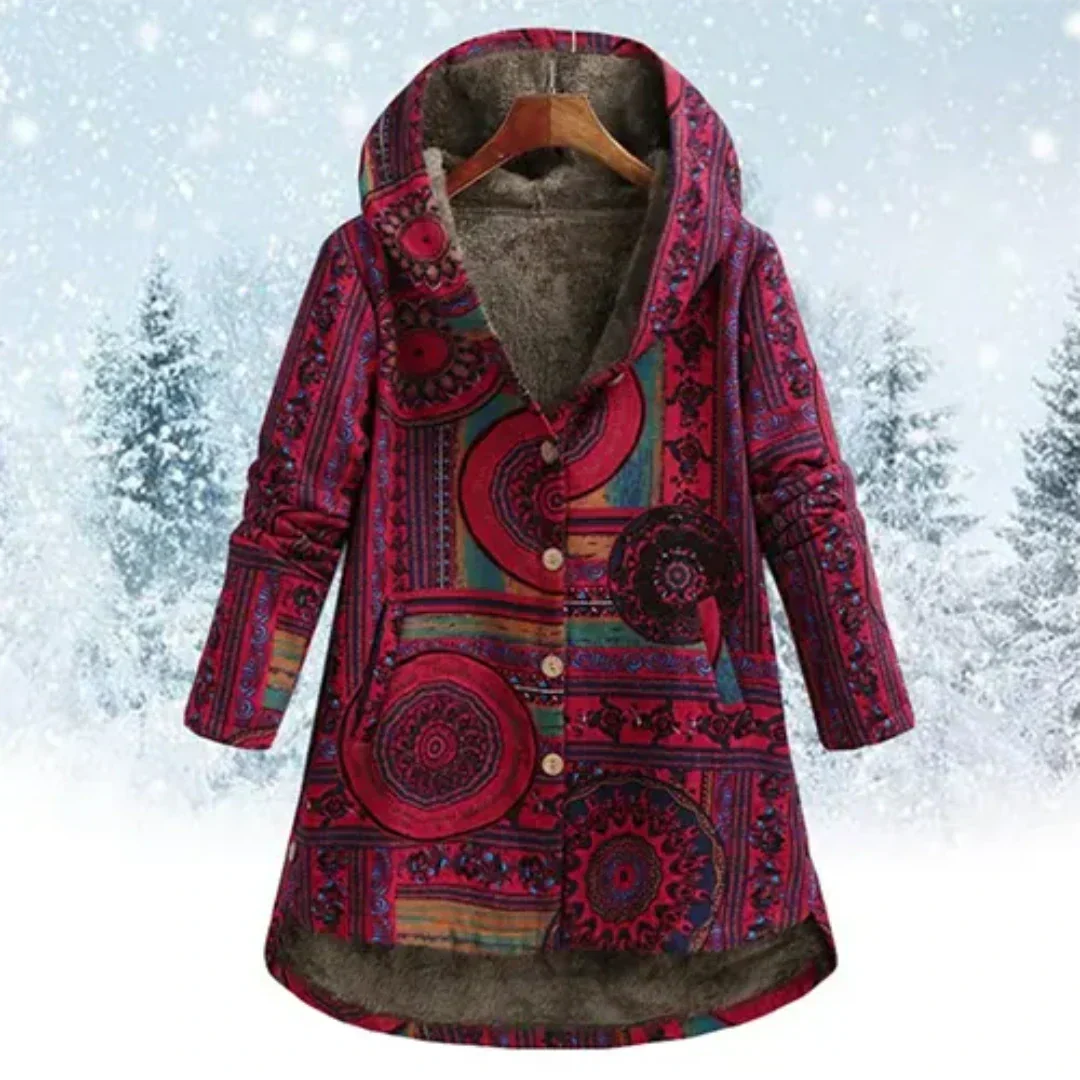 Streetwave Floral Hooded Jacket For Women Timeless Winter Warmth Cozy Comfort Bold Print