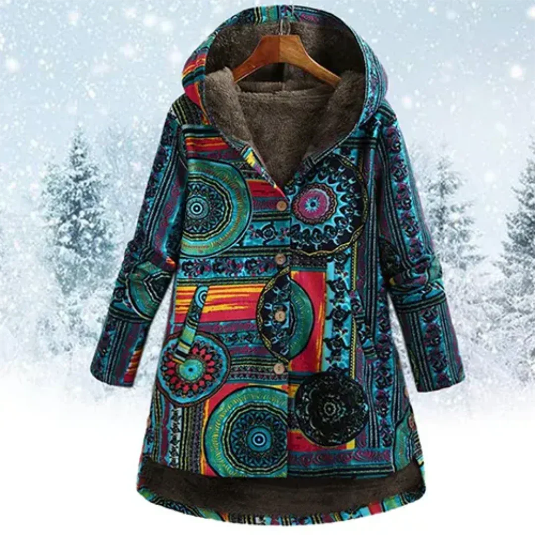 Streetwave Floral Hooded Jacket For Women Timeless Winter Warmth Cozy Comfort Bold Print