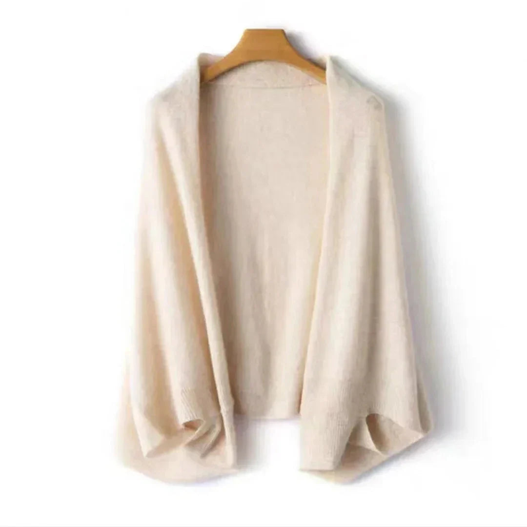 Waylynn Soft Knit Shawl Cardigan Unisex Open Front Versatile Breathable Wool