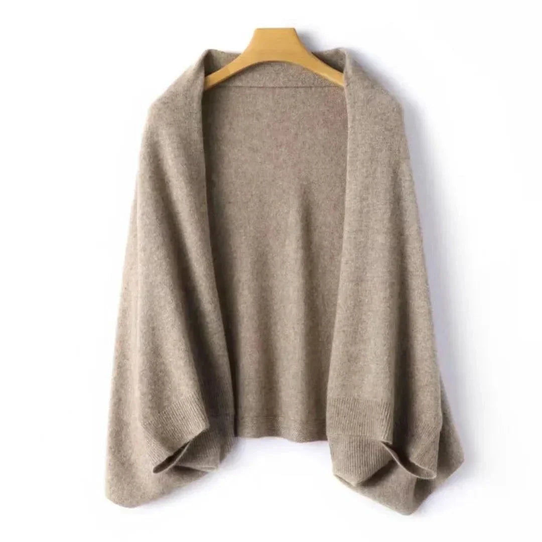 Waylynn Soft Knit Shawl Cardigan Unisex Open Front Versatile Breathable Wool