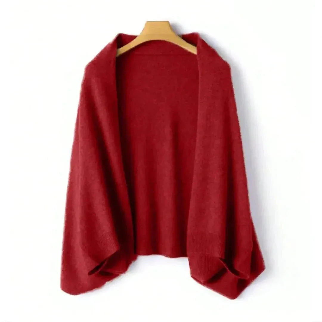 Waylynn Soft Knit Shawl Cardigan Unisex Open Front Versatile Breathable Wool