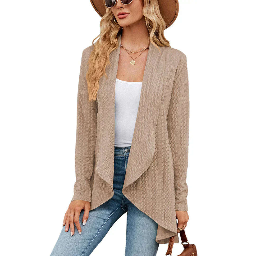 Street-wave Open Front Cardigan Aurora For Women Lightweight Knit With Elegant Draped Fit