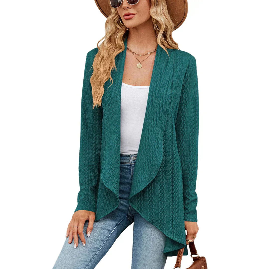Street-wave Open Front Cardigan Aurora For Women Lightweight Knit With Elegant Draped Fit