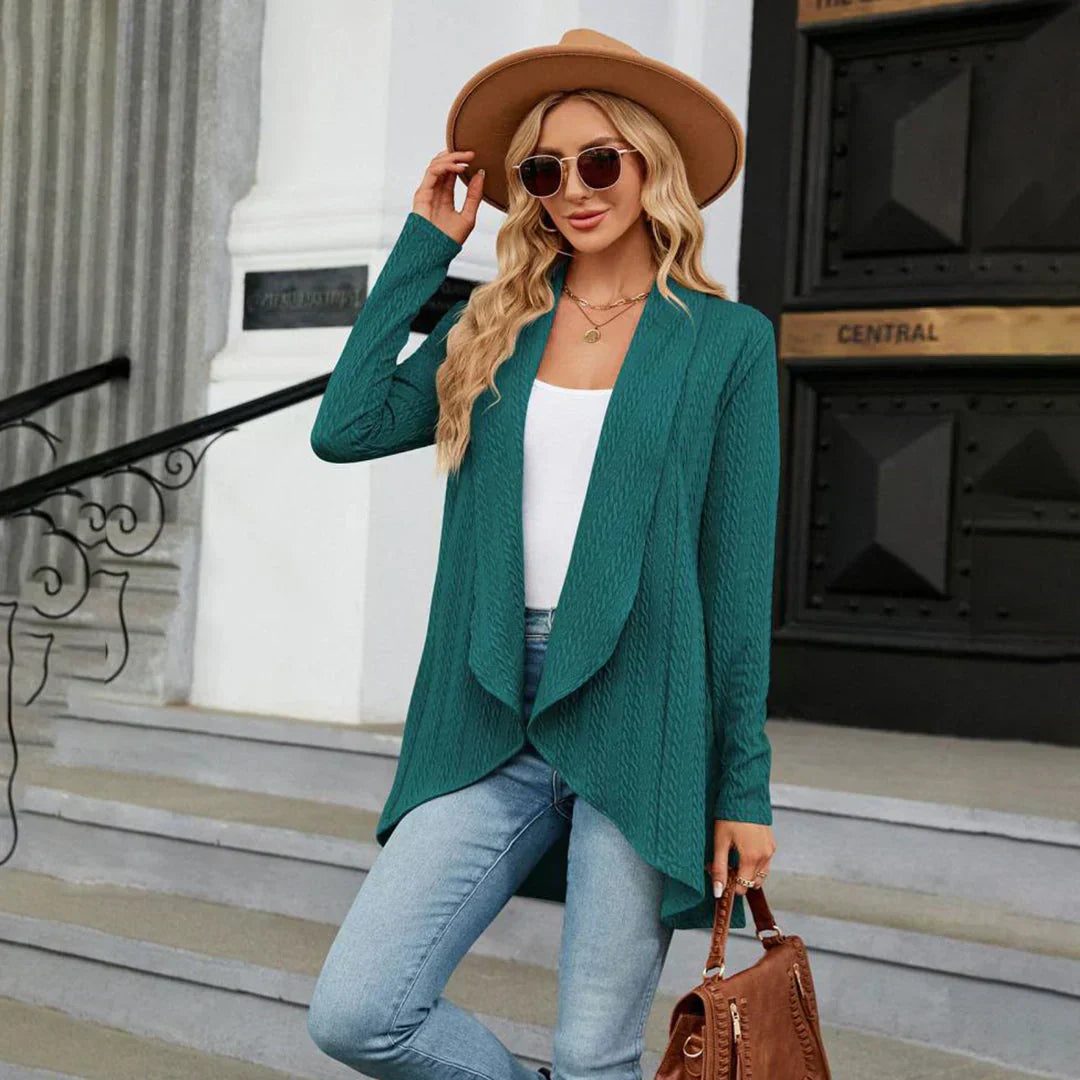 Street-wave Womens Cardigan For Autumn Layering Lightweight Draped Open Front Chic And Versatile