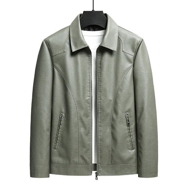 Street-Wave Men's Biker Leather Jacket With Rugged Edge And Classic Cut For Timeless Style And Durability
