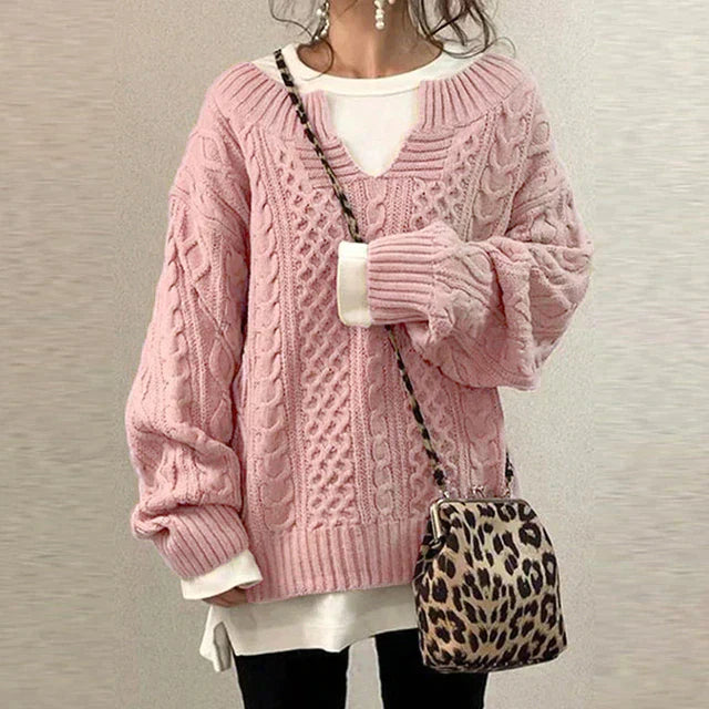 Streetwave Cable Knit Sweater Signe for Women Breathable Timeless Vintage Style Comfortable Long Lasting Quality