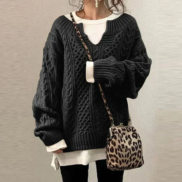Streetwave Cable Knit Sweater Signe for Women Breathable Timeless Vintage Style Comfortable Long Lasting Quality