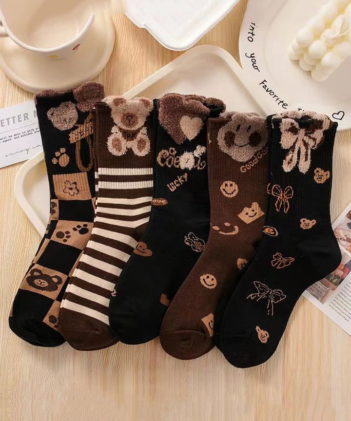 Chaussettes mi-mollet polyvalentes en jacquard coréen automne-hiver - Street-Wave