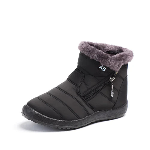 Street-Wave Winter Boots For Women Cozy Fur Lined Warmth With Zip Closure Easy On Off