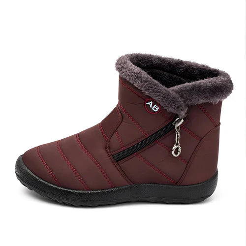 Street-Wave Winter Boots For Women Cozy Fur Lined Warmth With Zip Closure Easy On Off
