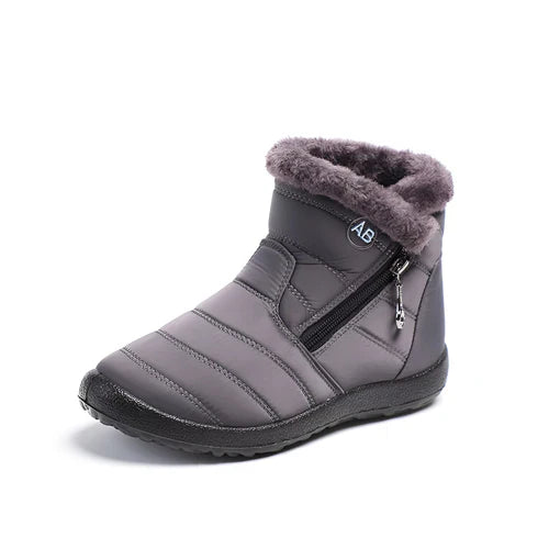 Street-Wave Winter Boots For Women Cozy Fur Lined Warmth With Zip Closure Easy On Off